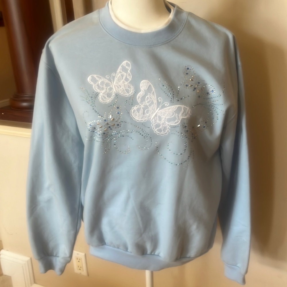 Trilogy butterfly bling grandma sweatshirt M
